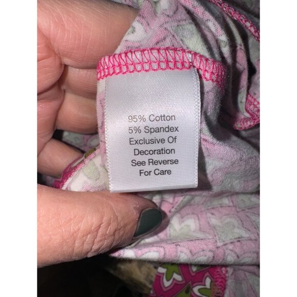 Vera Bradley Pink Green Soft Floral Print Cotton Blend Robe S/M Lightweight - Picture 7 of 10